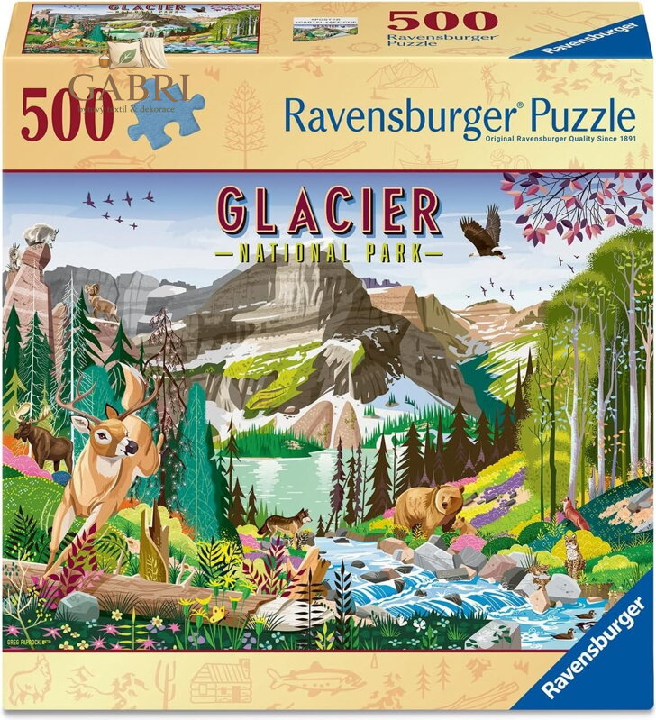 RAVENSBURGER Puzzle National Park: Glacier 500 dílků