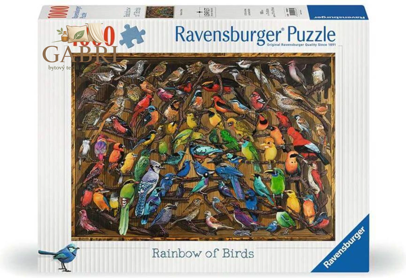 RAVENSBURGER Puzzle Duha z ptáků 1000 dílků