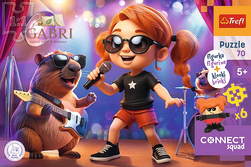 TREFL Puzzle Connect Squad: Sue 70 dílků + figurka