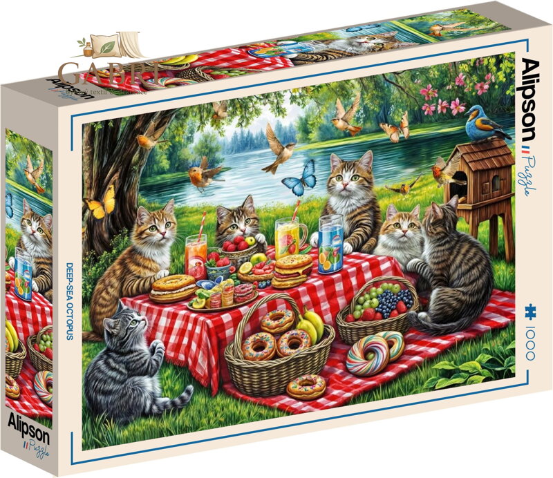 ALIPSON Puzzle Kočičí piknik 1000 dílků