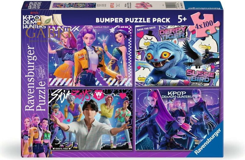 RAVENSBURGER Puzzle K-pop: Lovkyně démonů 4x100 dílků