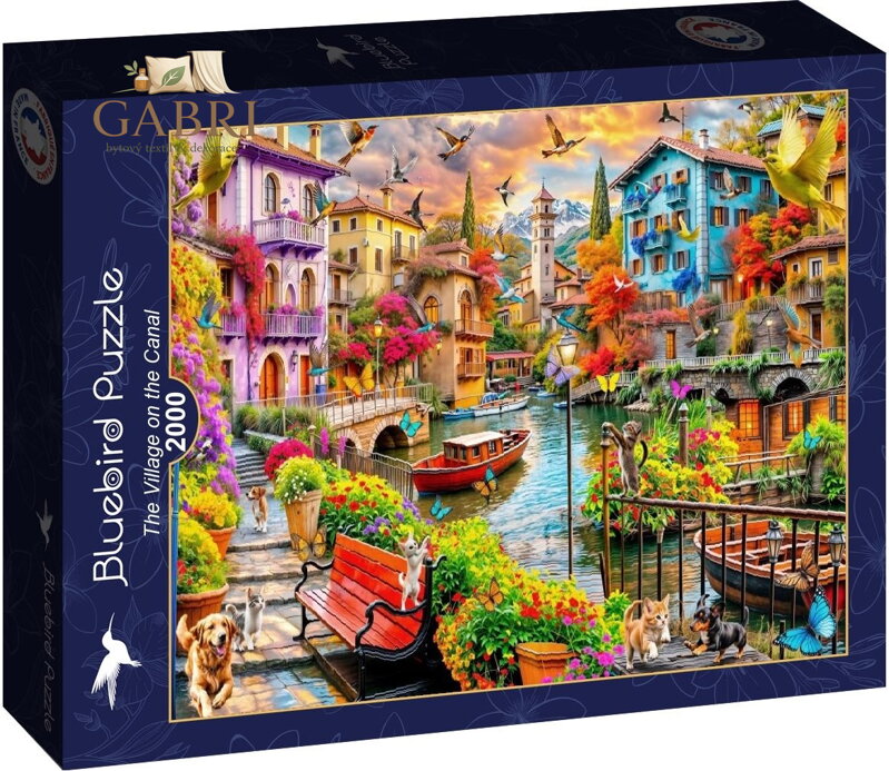 BLUEBIRD Puzzle Vesnička na kanálu 2000 dílků
