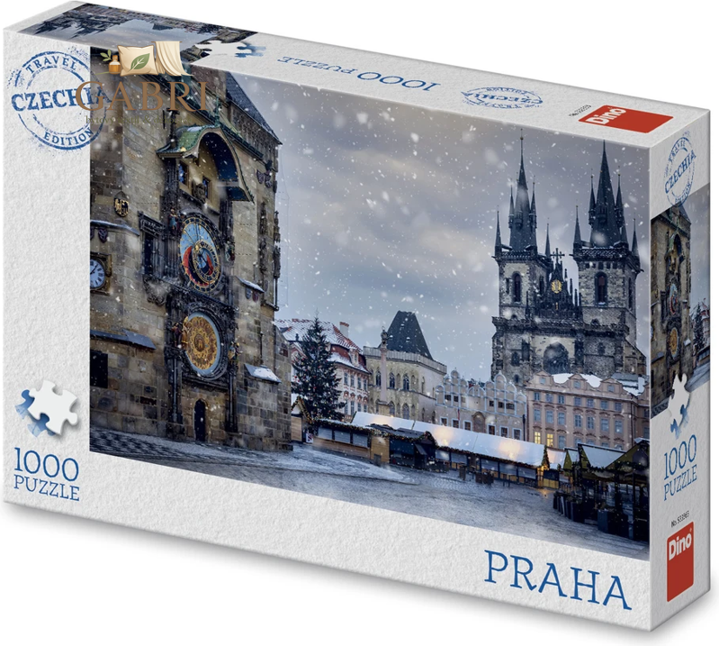 DINO Puzzle Turistická edice Česko: Zimní orloj 1000 dílků