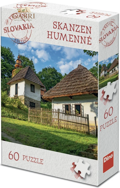 DINO Puzzle Turistická edice – Slovensko: Skanzen Humenné 60 dílků