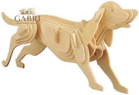 WOODEN TOY , WCK 3D puzzle Lovecký pes