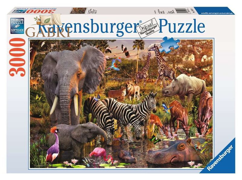 RAVENSBURGER Puzzle Africká zvířata 3000 dílků