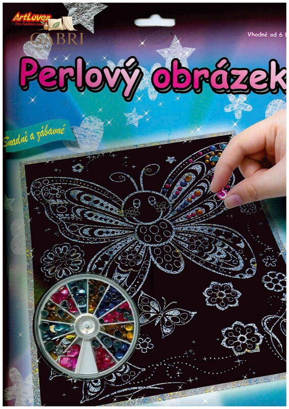 ARTLOVER Perlový obrázek Motýlci 20x25cm