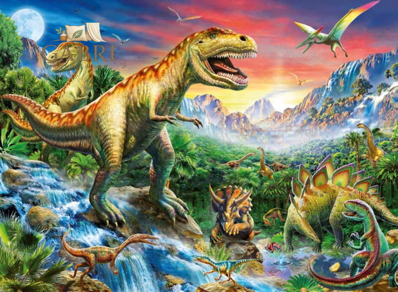 RAVENSBURGER Puzzle V dobách dinosaurů XXL 100 dílků