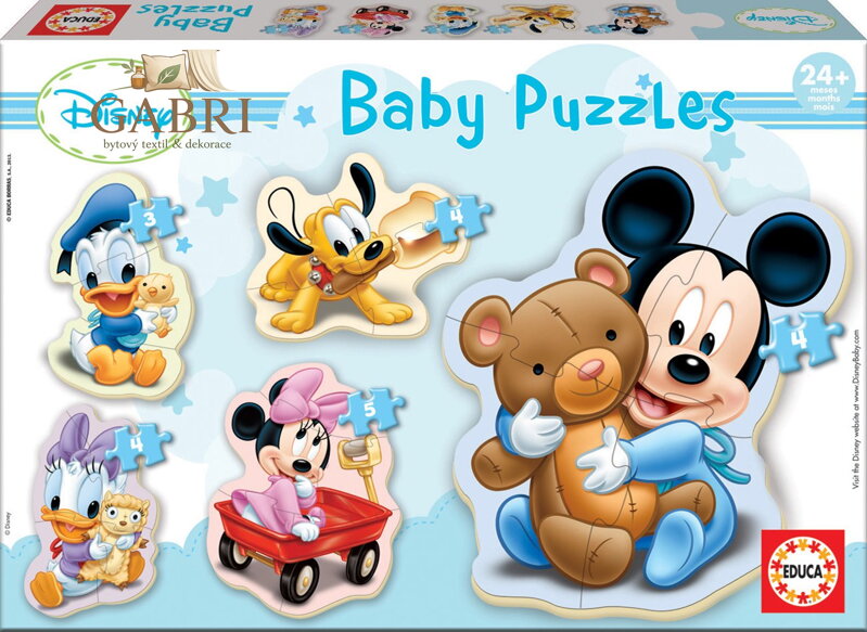 EDUCA Baby puzzle Miminka Disney 5v1 (3-5 dílků)