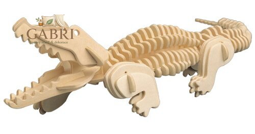 WOODEN TOY , WCK 3D puzzle Krokodýl