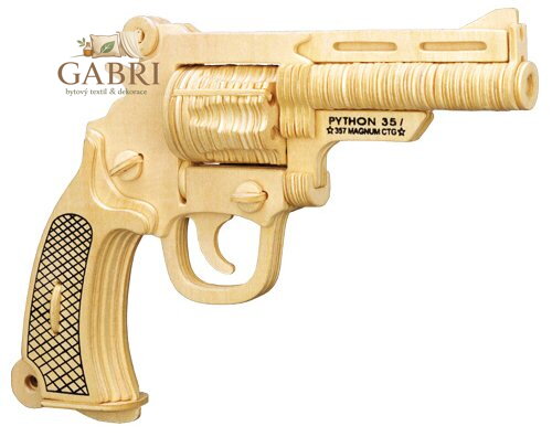 WOODEN TOY , WCK 3D puzzle Revolver S&W 19 Bulldog