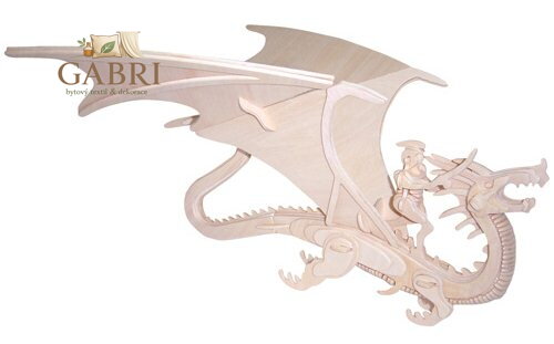 WOODEN TOY , WCK 3D puzzle Dračí bojovník