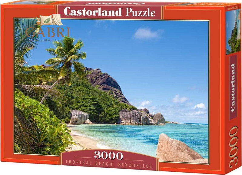 CASTORLAND Puzzle Tropická pláž, Seychely 3000 dílků