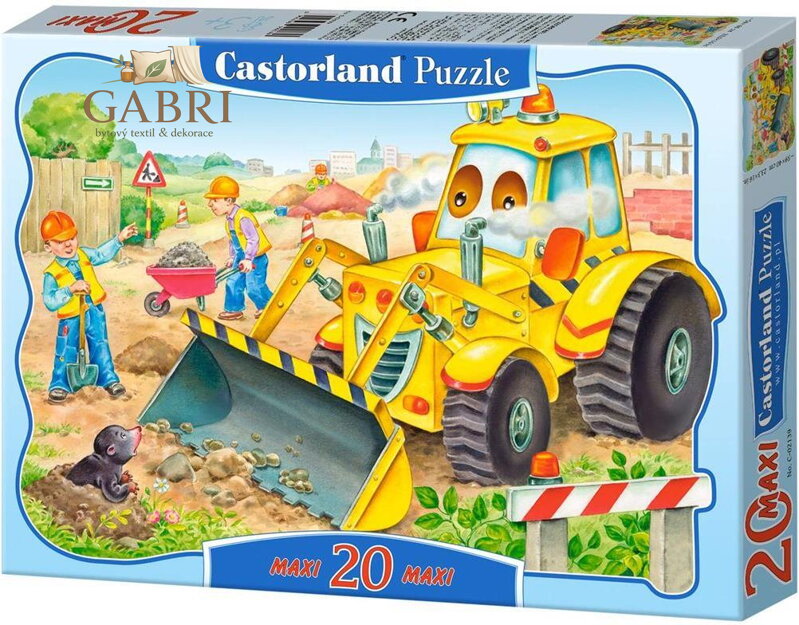 CASTORLAND Puzzle Bagr v akci MAXI 20 dílků