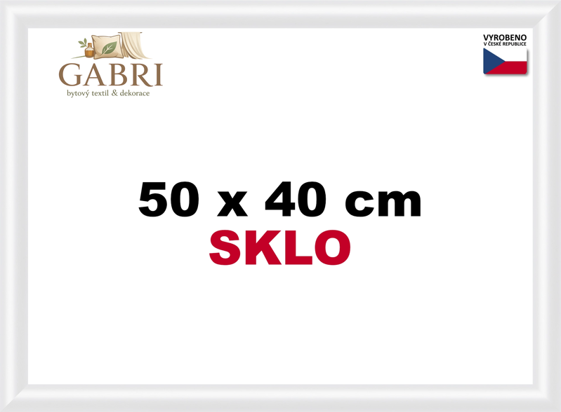 BFHM Plastový rám na puzzle 50x40cm - bílý