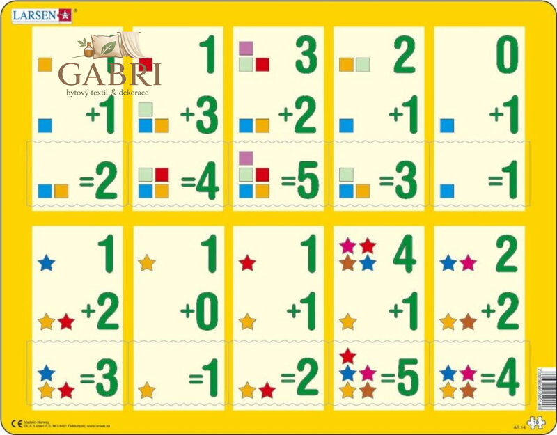 LARSEN Puzzle Sčítání do pěti 10 dílků