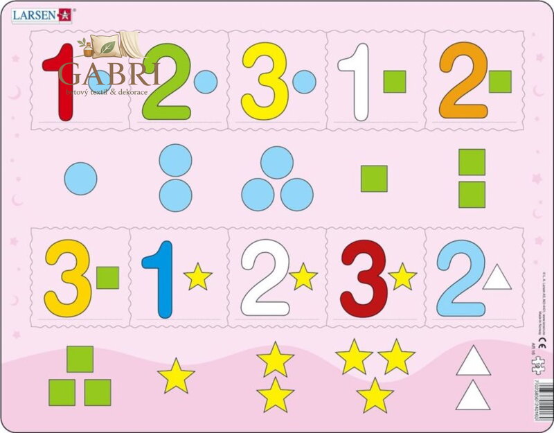 LARSEN Puzzle Počítání do tří 10 dílků