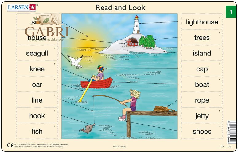 LARSEN Puzzle Angličtina (1) - Moře 16 dílků