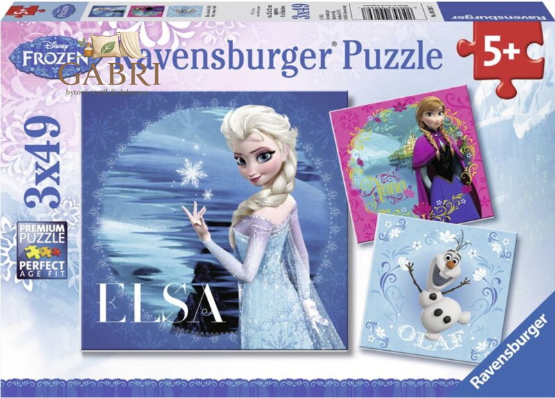 RAVENSBURGER Puzzle Ledové království 3x49 dílků
