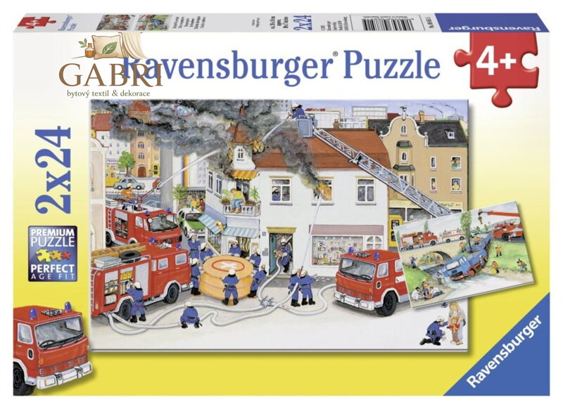 RAVENSBURGER Puzzle S hasičským sborem 2x24 dílků