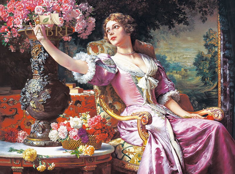 CASTORLAND Puzzle Žena ve fialových šatech 3000 dílků