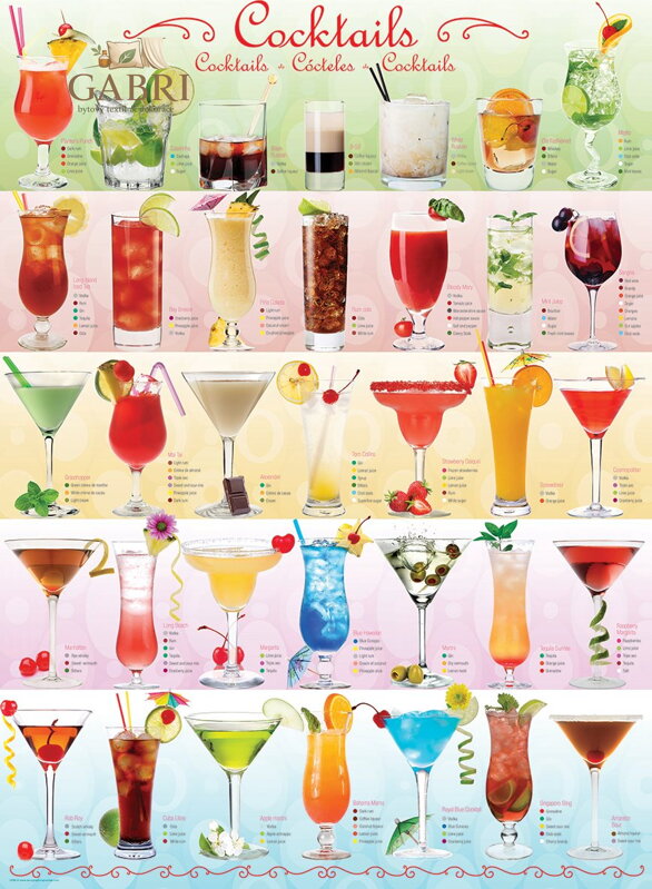 EUROGRAPHICS Puzzle Koktejly 1000 dílků