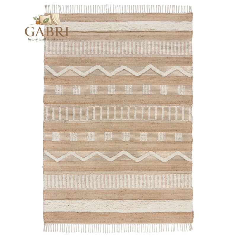 Kusový koberec Jubilant Medina Jute Natural/Ivory