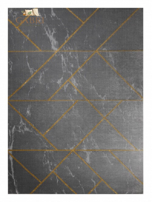 Kusový koberec Emerald geometric 1012 grey and gold