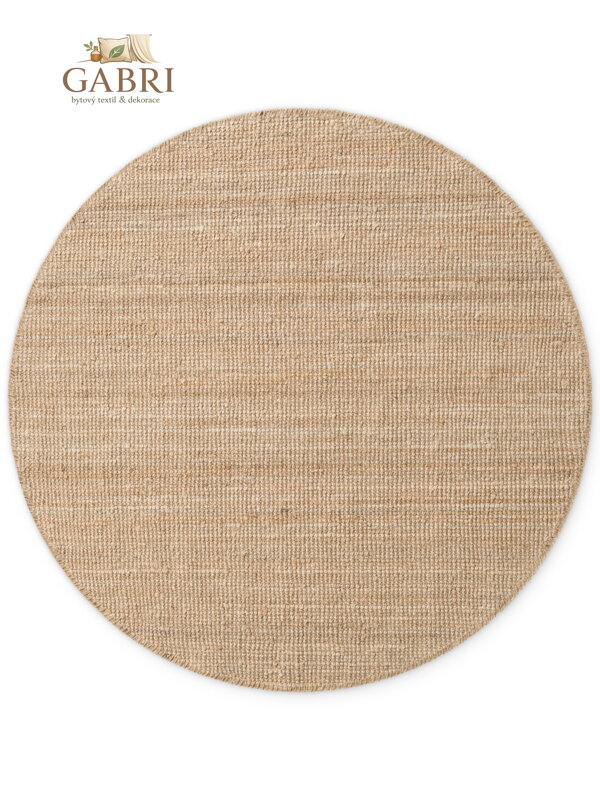 Kusový koberec Jaipur Natur/Gold kruh