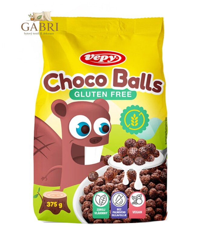 Obilné kuličky kakao 375g Vepy bez lepku 843