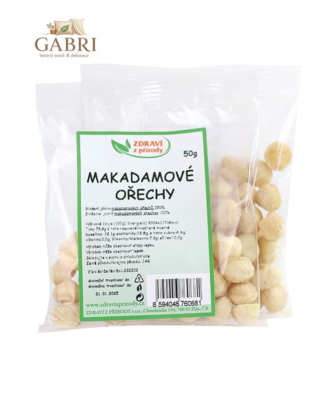 Makadamové ořechy 50g ZP 2322