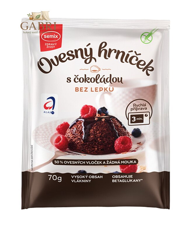 Ovesný hrníček s čokoládou 70g Semix bez lepku 2513