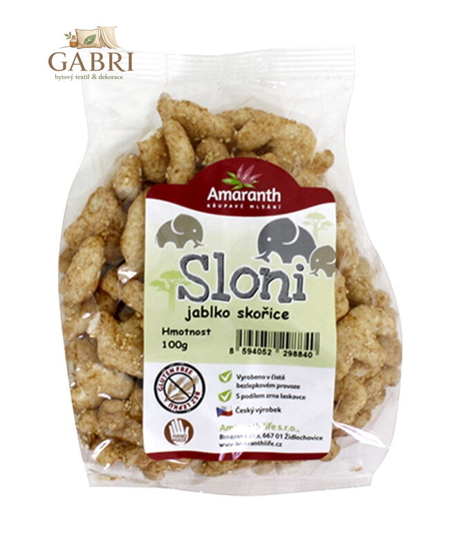 Sloni jablko-skořice 100g Amaranth bez lepku 185