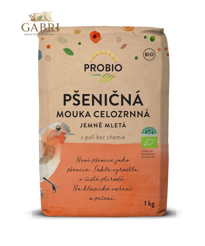 Mouka pšeničná celozrnná jemná BIO 1kg Probio 2617