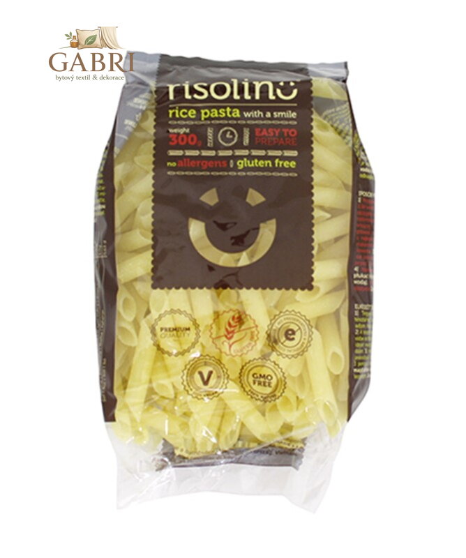 Těstoviny rýžové penne 300g RISOLINO bez lepku 2540