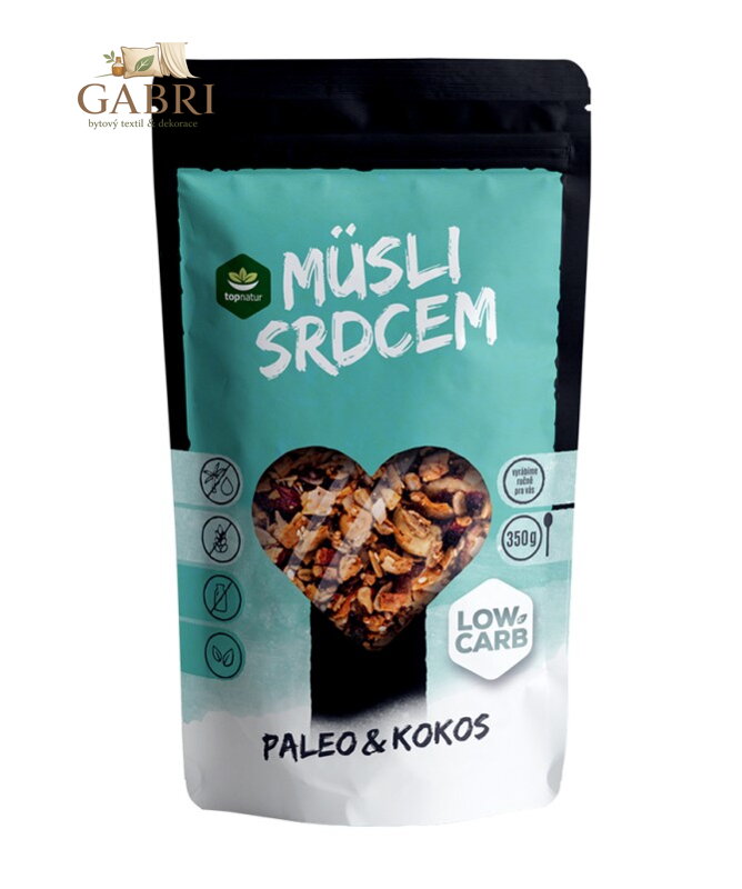 Müsli srdcem low carb paleo kokos 350g Topnatur bez lepku 412