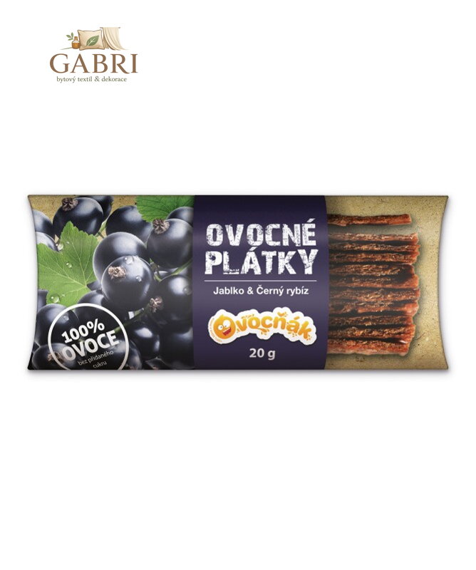 Ovocné plátky jablko černý rybíz 20g Ovocňák bez lepku 1174