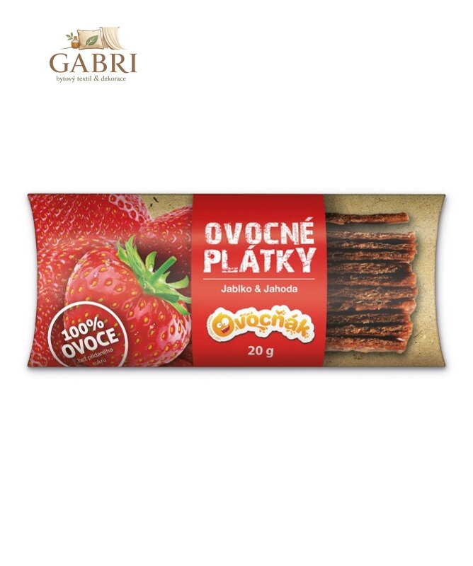 Ovocné plátky jablko jahoda 20g Ovocňák bez lepku 1176