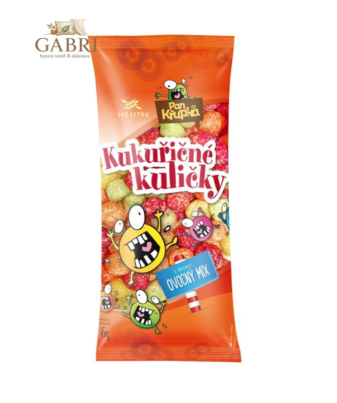 Kukuřičné kuličky ovocné 45g REJ bez lepku 1077