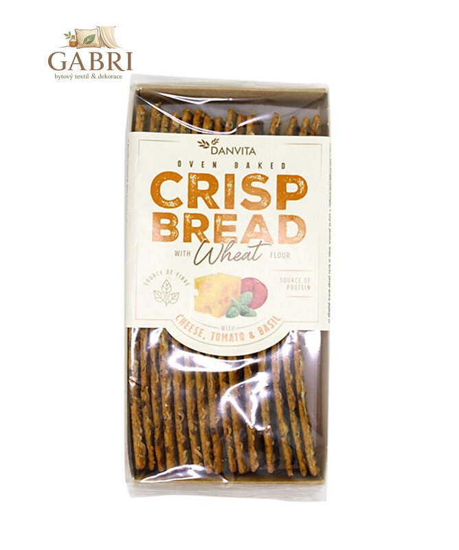 Pšeničný křehký chléb se sýrem, rajčaty a bazalkou 130g Danvita 9