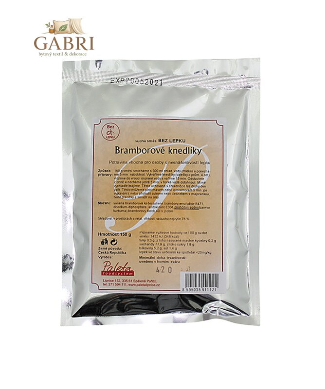 Směs na bramborové knedlíky 150g Paleta bez lepku 675