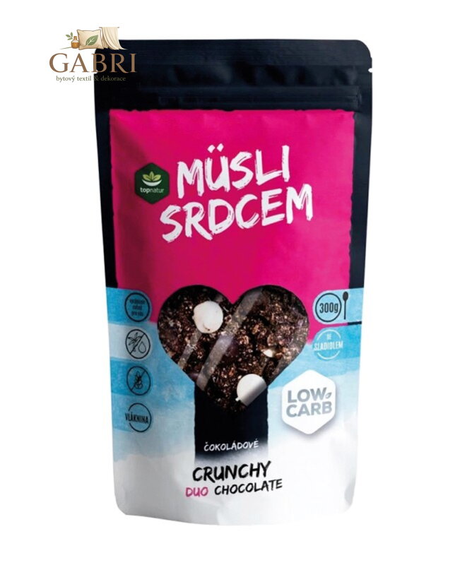 Müsli srdcem low carb čokoládové 300g Topnatur bez lepku 5013