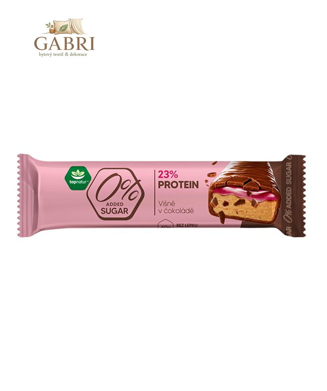 Tyčinka protein višně v čokoládě 40g Topnatur bez lepku 5273