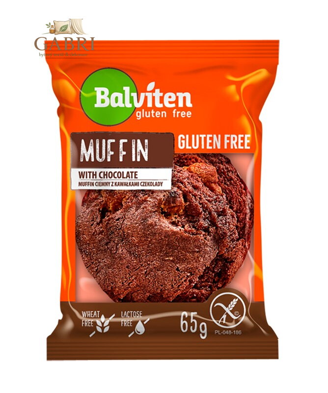 Muffin tmavý čokoládový 65g Balviten bez lepku 5318