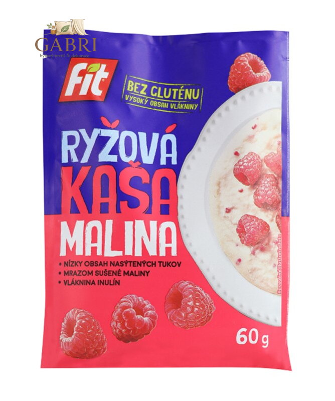 Kaše rýžová malina 60g Fit bez lepku  5187