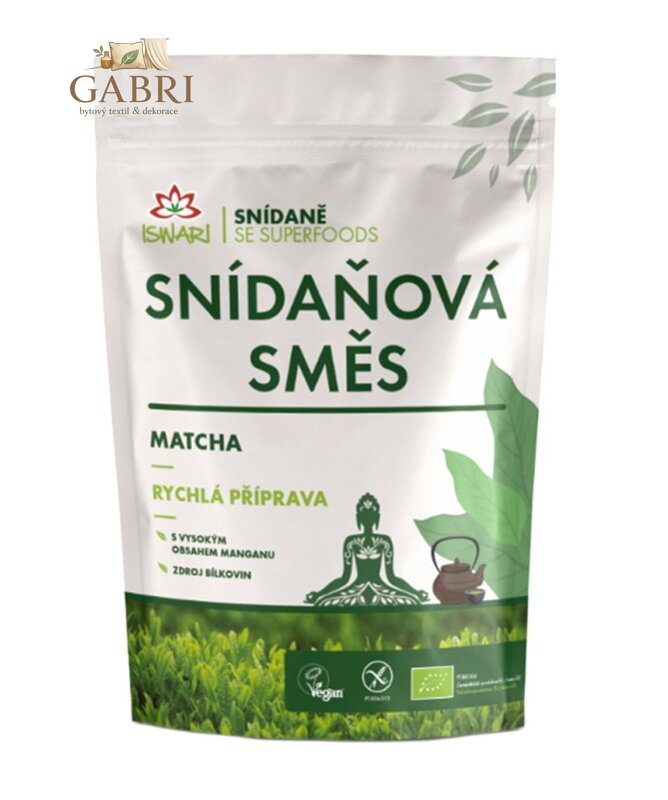 Snídaňová směs - Matcha BIO 300g Iswari bez lepku 5460