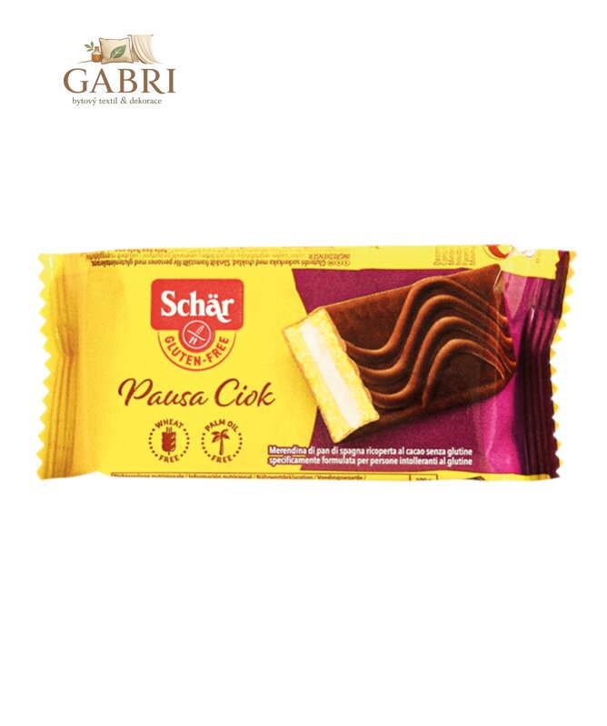 Pausa Ciok řezy v kakaové polevě s mléčnou náplní 35g Schar bez lepku 3052