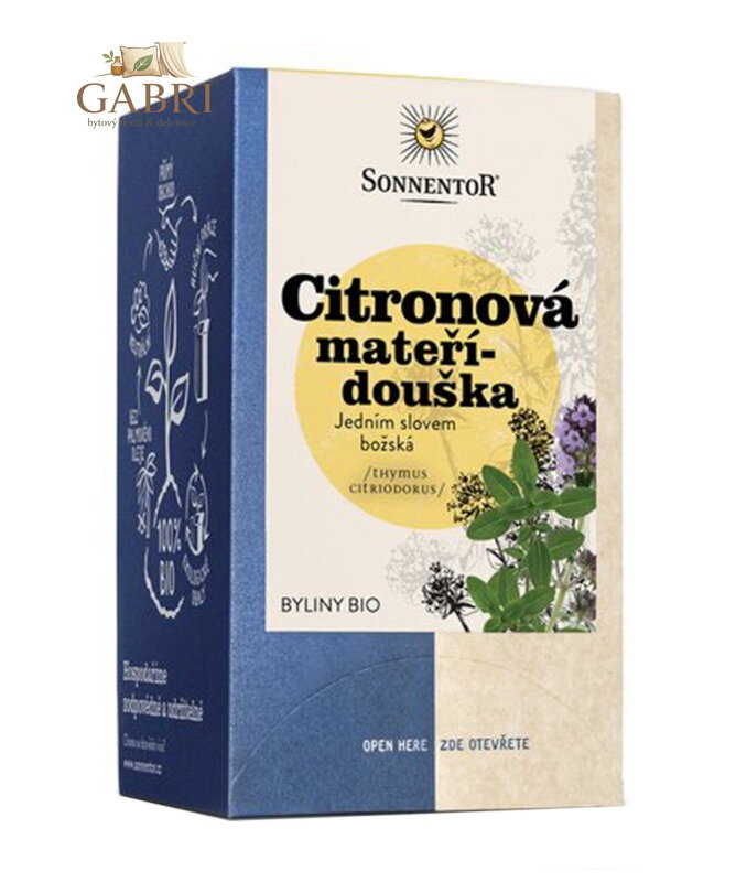 Citronová mateřídouška BIO 18x1g Sonnentor 5582