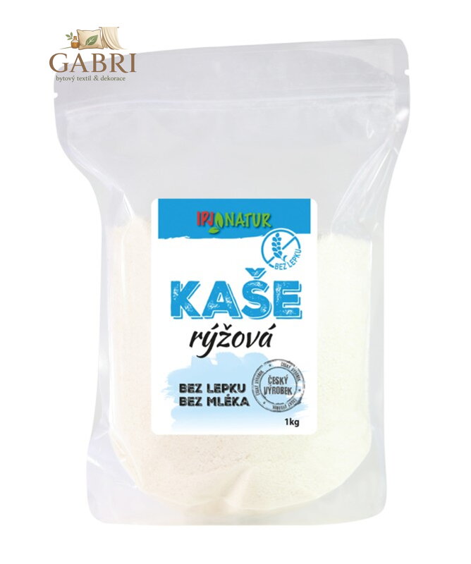 Kaše rýžová natural 1kg IPJ NATUR bez lepku 5803