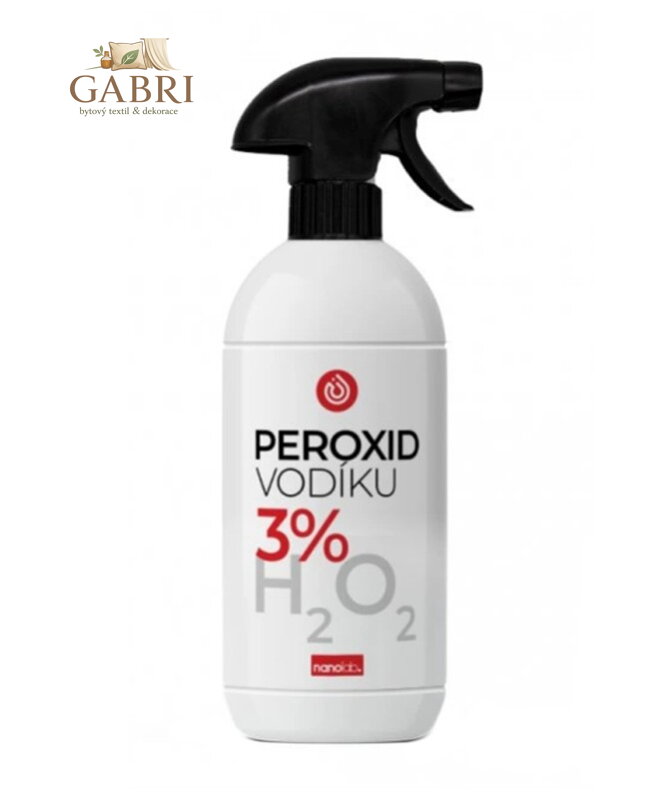 Peroxid vodíku 3% na úklid 500ml sprej Nanolab 5838